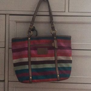 Authetic Multi-color Coach handbag